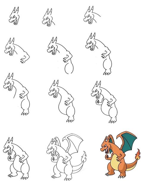 how to draw charizard|How to Draw Charizard from Pokemon with Easy Steps.